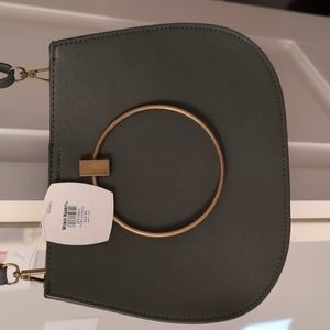 Green Brass Ring Crossbody Bag